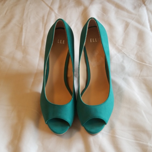 Elle Shoes - Elle teal heels